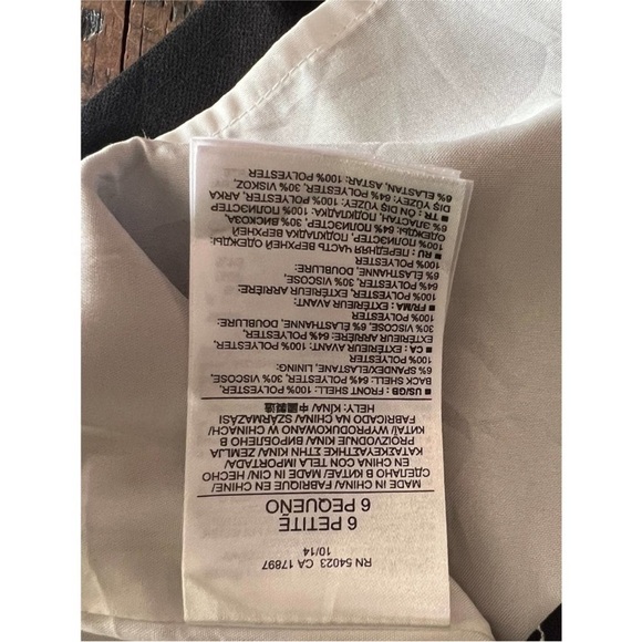 Banana Republic black and white abstract print 6 petite dress new with tags - Picture 12 of 14